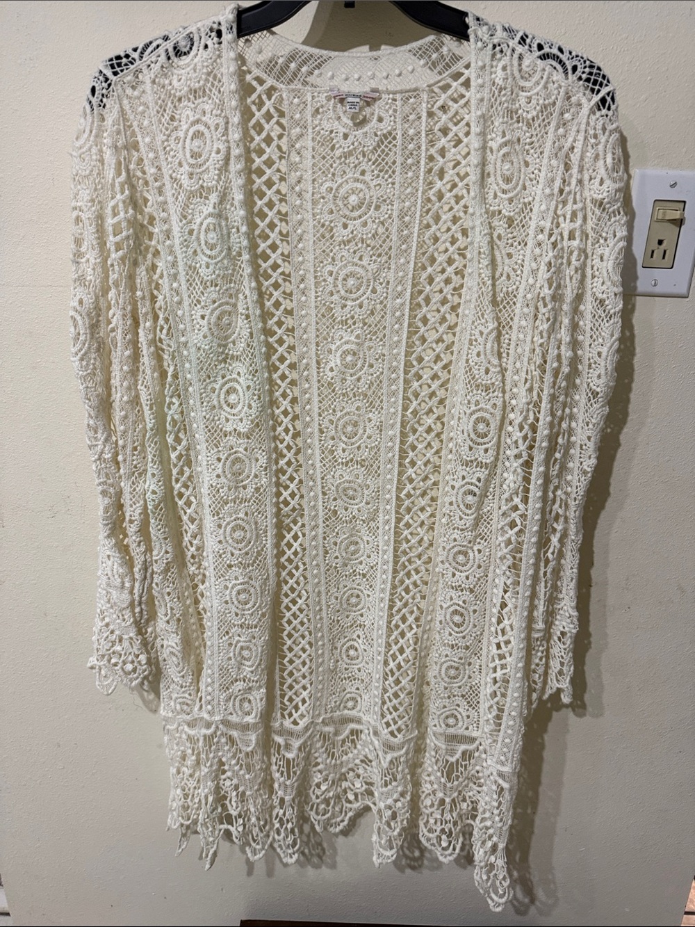 Guess White Crochet Lace Cover-Up
